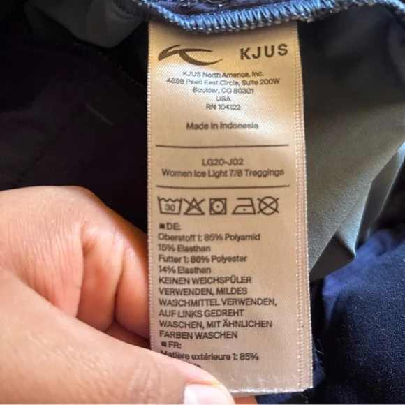 KJUS Golf Pant Womens 34 XS Steel Blue Ikala 7/8 Treggings Pull On Ankle Length - Picture 15 of 16